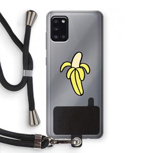 CaseCompany Banana: Samsung Galaxy A31 Transparant Hoesje met koord