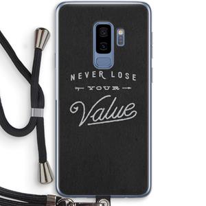 CaseCompany Never lose your value: Samsung Galaxy S9 Plus Transparant Hoesje met koord