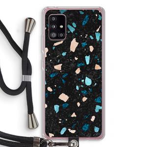 CaseCompany Terrazzo N°11: Samsung Galaxy A51 5G Transparant Hoesje met koord