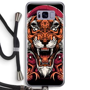 CaseCompany Tiger and Rattlesnakes: Samsung Galaxy S8 Plus Transparant Hoesje met koord