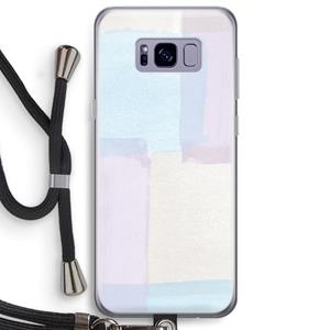 CaseCompany Square pastel: Samsung Galaxy S8 Plus Transparant Hoesje met koord