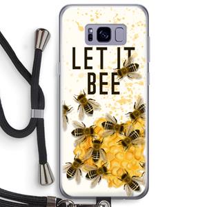 CaseCompany Let it bee: Samsung Galaxy S8 Plus Transparant Hoesje met koord