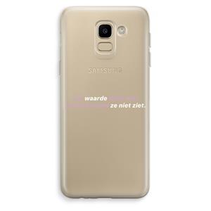 CaseCompany uw waarde daalt niet: Samsung Galaxy J6 (2018) Transparant Hoesje
