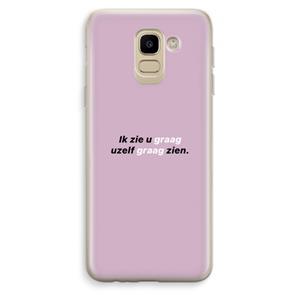 CaseCompany uzelf graag zien: Samsung Galaxy J6 (2018) Transparant Hoesje