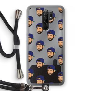 CaseCompany Drake Away: Xiaomi Redmi 9 Transparant Hoesje met koord