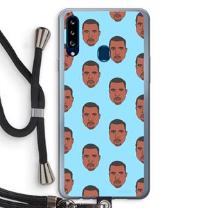 CaseCompany Kanye Call Me℃: Samsung Galaxy A20s Transparant Hoesje met koord
