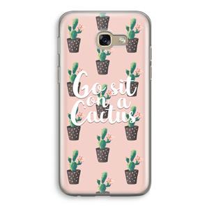 CaseCompany Cactus quote: Samsung Galaxy A5 (2017) Transparant Hoesje