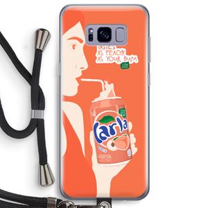 CaseCompany Peach please!: Samsung Galaxy S8 Plus Transparant Hoesje met koord