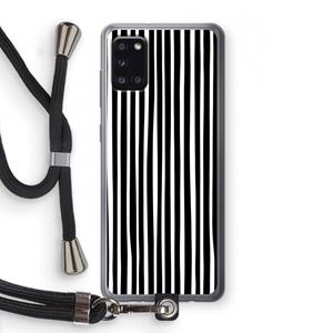 CaseCompany Stripes: Samsung Galaxy A31 Transparant Hoesje met koord