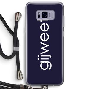 CaseCompany Gijweet: Samsung Galaxy S8 Plus Transparant Hoesje met koord