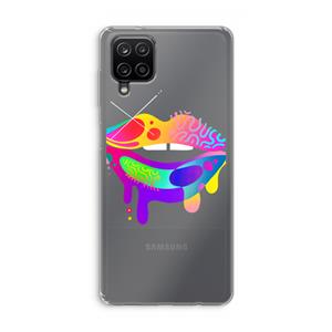CaseCompany Lip Palette: Samsung Galaxy A12 Transparant Hoesje