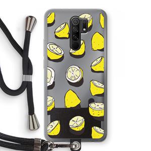 CaseCompany When Life Gives You Lemons...: Xiaomi Redmi 9 Transparant Hoesje met koord