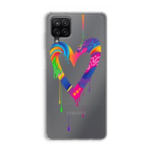 CaseCompany Melts My Heart: Samsung Galaxy A12 Transparant Hoesje
