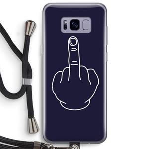 CaseCompany F**k U: Samsung Galaxy S8 Plus Transparant Hoesje met koord