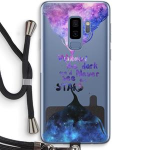 CaseCompany Stars quote: Samsung Galaxy S9 Plus Transparant Hoesje met koord