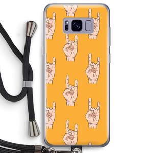 CaseCompany Rock: Samsung Galaxy S8 Plus Transparant Hoesje met koord