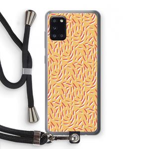 CaseCompany Camouflage: Samsung Galaxy A31 Transparant Hoesje met koord
