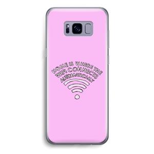 CaseCompany Home Is Where The Wifi Is: Samsung Galaxy S8 Transparant Hoesje