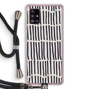 CaseCompany Moroccan stripes: Samsung Galaxy A51 5G Transparant Hoesje met koord