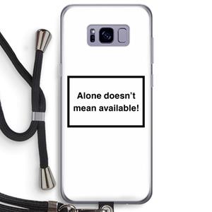 CaseCompany Alone: Samsung Galaxy S8 Plus Transparant Hoesje met koord