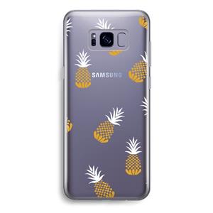CaseCompany Ananasjes: Samsung Galaxy S8 Transparant Hoesje