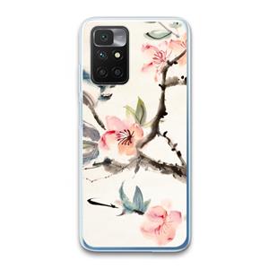 CaseCompany Japanse bloemen: Xiaomi Redmi 10 Transparant Hoesje