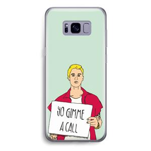 CaseCompany Gimme a call: Samsung Galaxy S8 Transparant Hoesje