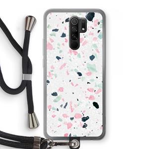 CaseCompany Terrazzo N°3: Xiaomi Redmi 9 Transparant Hoesje met koord