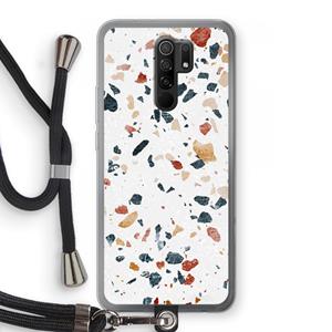 CaseCompany Terrazzo N°4: Xiaomi Redmi 9 Transparant Hoesje met koord