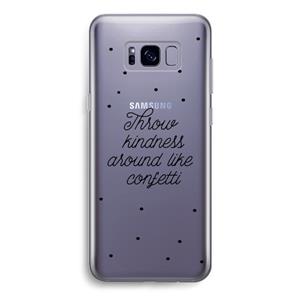 CaseCompany Confetti: Samsung Galaxy S8 Transparant Hoesje