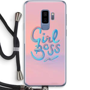 CaseCompany Girl boss: Samsung Galaxy S9 Plus Transparant Hoesje met koord