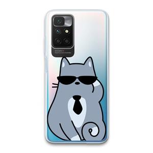 CaseCompany Cool cat: Xiaomi Redmi 10 Transparant Hoesje