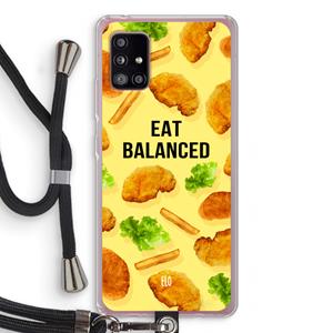 CaseCompany Eat Balanced: Samsung Galaxy A51 5G Transparant Hoesje met koord