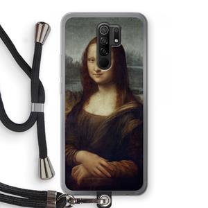 CaseCompany Mona Lisa: Xiaomi Redmi 9 Transparant Hoesje met koord