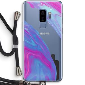 CaseCompany Zweverige regenboog: Samsung Galaxy S9 Plus Transparant Hoesje met koord