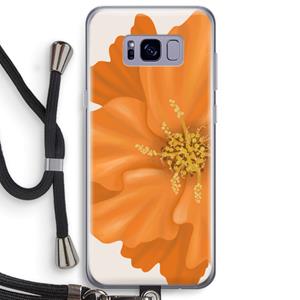 CaseCompany Orange Ellila flower: Samsung Galaxy S8 Plus Transparant Hoesje met koord