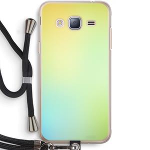 CaseCompany Minty mist pastel: Samsung Galaxy J3 (2016) Transparant Hoesje met koord