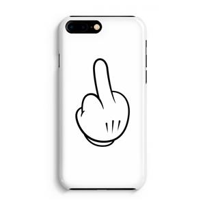 CaseCompany Middle finger white: Volledig Geprint iPhone 7 Plus Hoesje