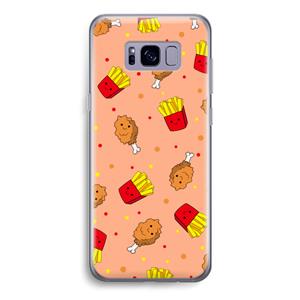 CaseCompany Chicken 'n Fries: Samsung Galaxy S8 Transparant Hoesje
