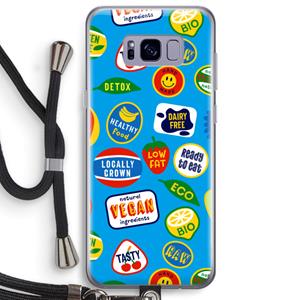 CaseCompany Fruitsticker: Samsung Galaxy S8 Plus Transparant Hoesje met koord