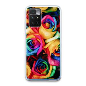 CaseCompany Neon bloemen: Xiaomi Redmi 10 Transparant Hoesje