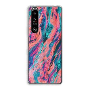 CaseCompany Electric Times: Sony Xperia 1 III Transparant Hoesje