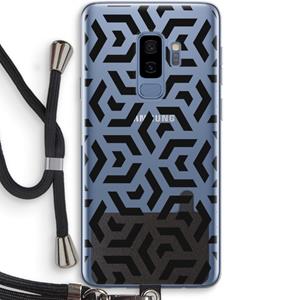 CaseCompany Crazy pattern: Samsung Galaxy S9 Plus Transparant Hoesje met koord