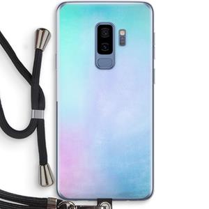 CaseCompany mist pastel: Samsung Galaxy S9 Plus Transparant Hoesje met koord
