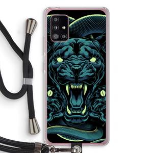 CaseCompany Cougar and Vipers: Samsung Galaxy A51 5G Transparant Hoesje met koord