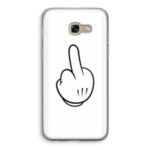 CaseCompany Middle finger white: Samsung Galaxy A5 (2017) Transparant Hoesje