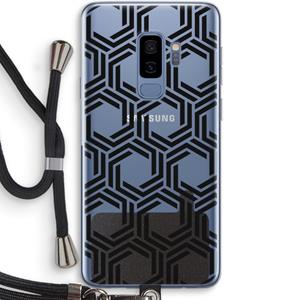 CaseCompany Geometrisch patroon: Samsung Galaxy S9 Plus Transparant Hoesje met koord