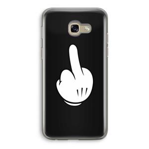 CaseCompany Middle finger black: Samsung Galaxy A5 (2017) Transparant Hoesje