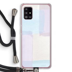 CaseCompany Square pastel: Samsung Galaxy A51 5G Transparant Hoesje met koord
