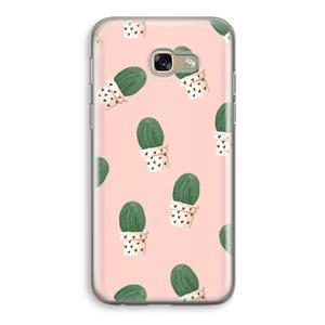 CaseCompany Cactusprint roze: Samsung Galaxy A5 (2017) Transparant Hoesje